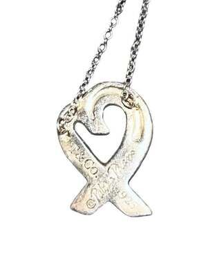 Tiffany & Co. Paloma Picasso Sterling Silver Loving Heart Pendant Necklace
